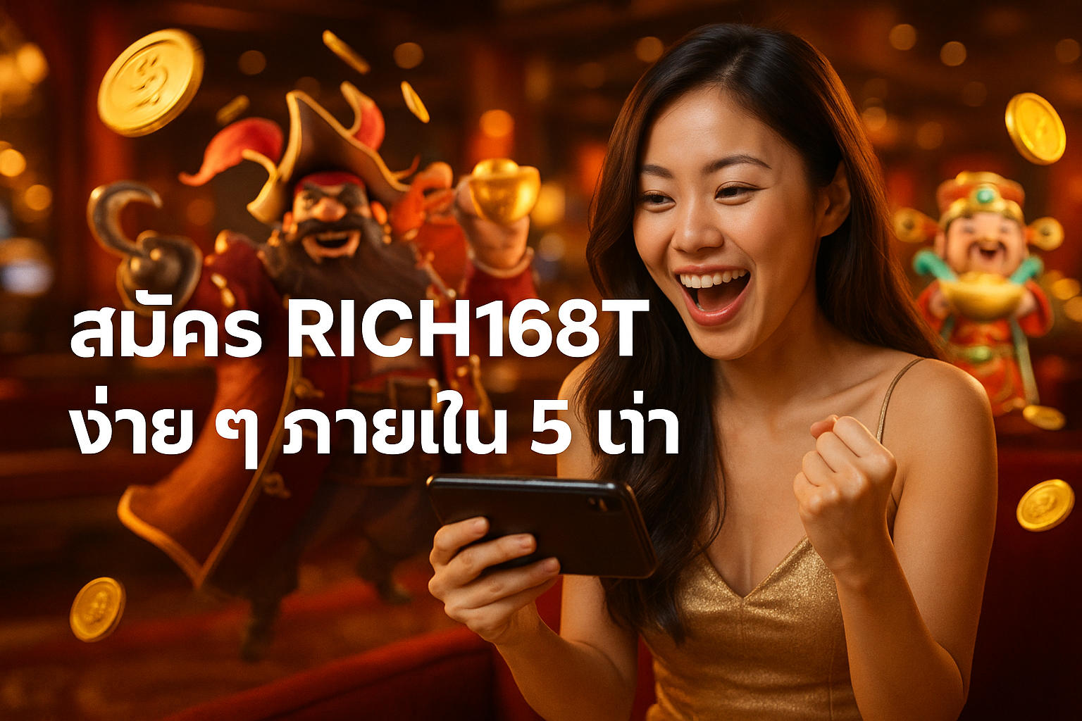 สมัครเว็บตรงสล็อต RICH168T ง่าย ๆ ภายใน 5 นาที